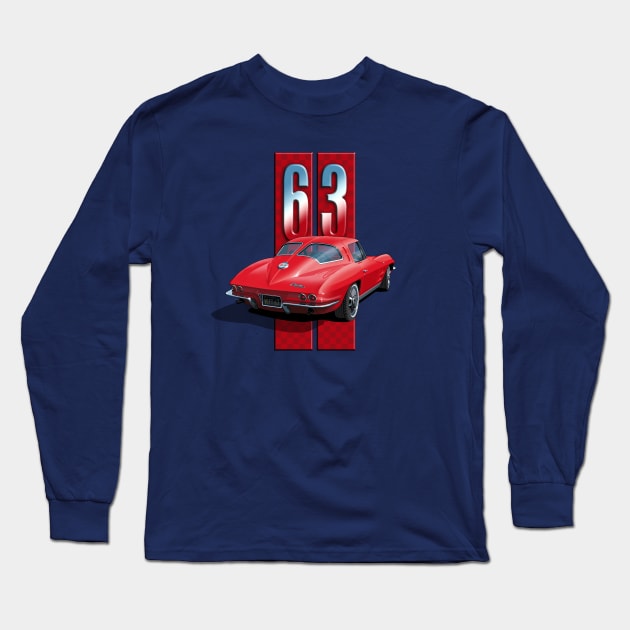 63 corvette Long Sleeve T-Shirt by candcretro